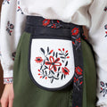 Ukrainian Belt Pocket – Embroidered Folk Pouch with Plakhta & Krajka Belt, Hutsul Waist Apron