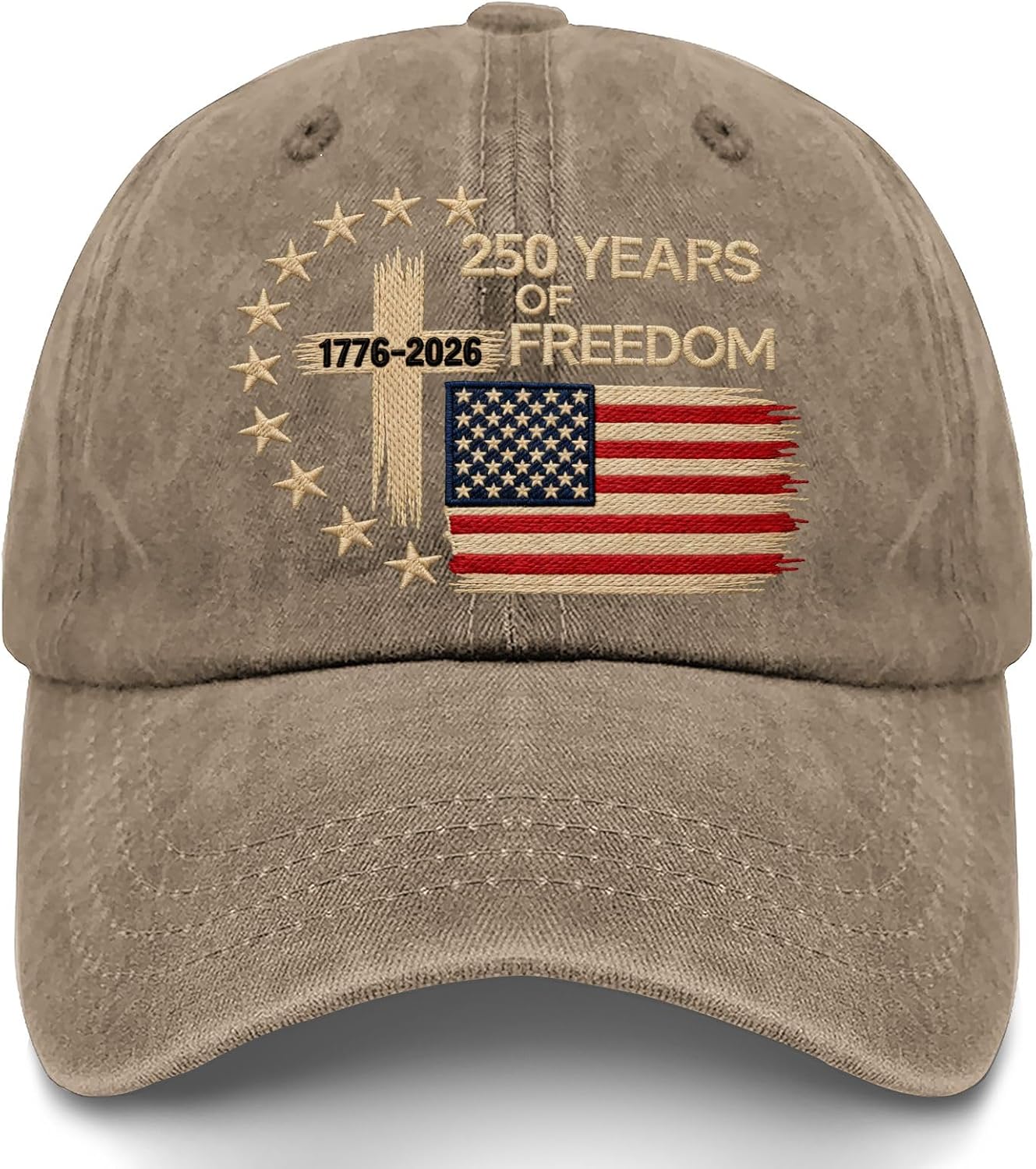 US 250 Years Freedoms 1776-2026 250th Birthday Embroidered Hats Garde Cap for Him