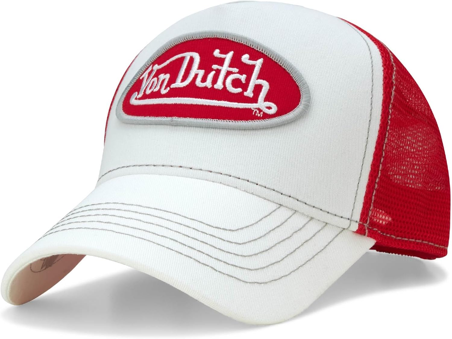 Unisex Trucker Hat - Curved Bill Mesh Back Retro Classic Colorblock Snapback Baseball Cap for Men and Women