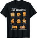 Basic Cat Geometry Cute Cat Cat Lover Cat Owner Math School T-Shirt