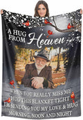 Custom Memorial Blanket with Photos for Loss of Loved One, Loving Memory Personalized Sympathy Blanket for Loss of Dad Mom Husband Wife Friend in Memory of Loved One Gifts, Made in USA