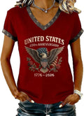 250 Anniversary USA Tshirt Women USA 250th Anniversary Shirts Patriotic American Flag Eagle Tops 1776-2026 Shirt