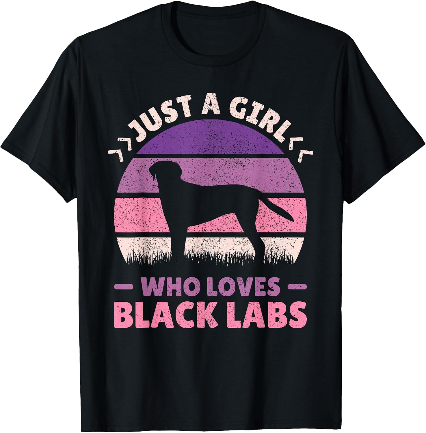 Just A Girl Who Love Black Labs Dog Lover Labrador Retriever T-Shirt