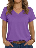 Womens T Shirt Graphic Tees Summer V Neck Short Sleeve Basic Tunic Top 2026