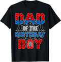 Spider Web Birthday Party Dad of The Birthday Boy T-Shirt