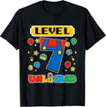 Level 7 Unlocked Birthday Boy 7 Video Game Gaming Party T-Shirt