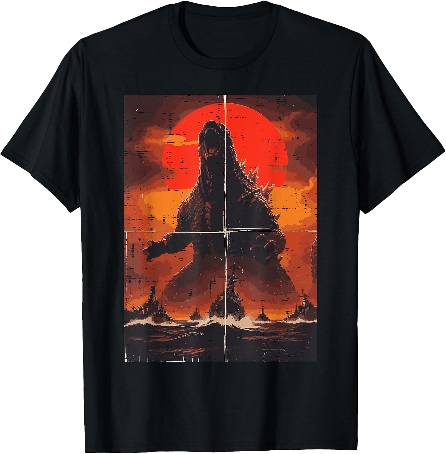 Japanese Monster War Ships Kaiju Anime Men Boys Kids Women T-Shirt