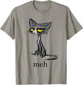 Funny Meh Cat Gift for Cat Lovers T-Shirt Small