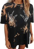 Women Graphic Letter Print Oversized T Shirt Short Sleeve Casual Summer Loose Fit Tee Top