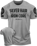 Silver Hair Iron Core Workout Shirts for Men