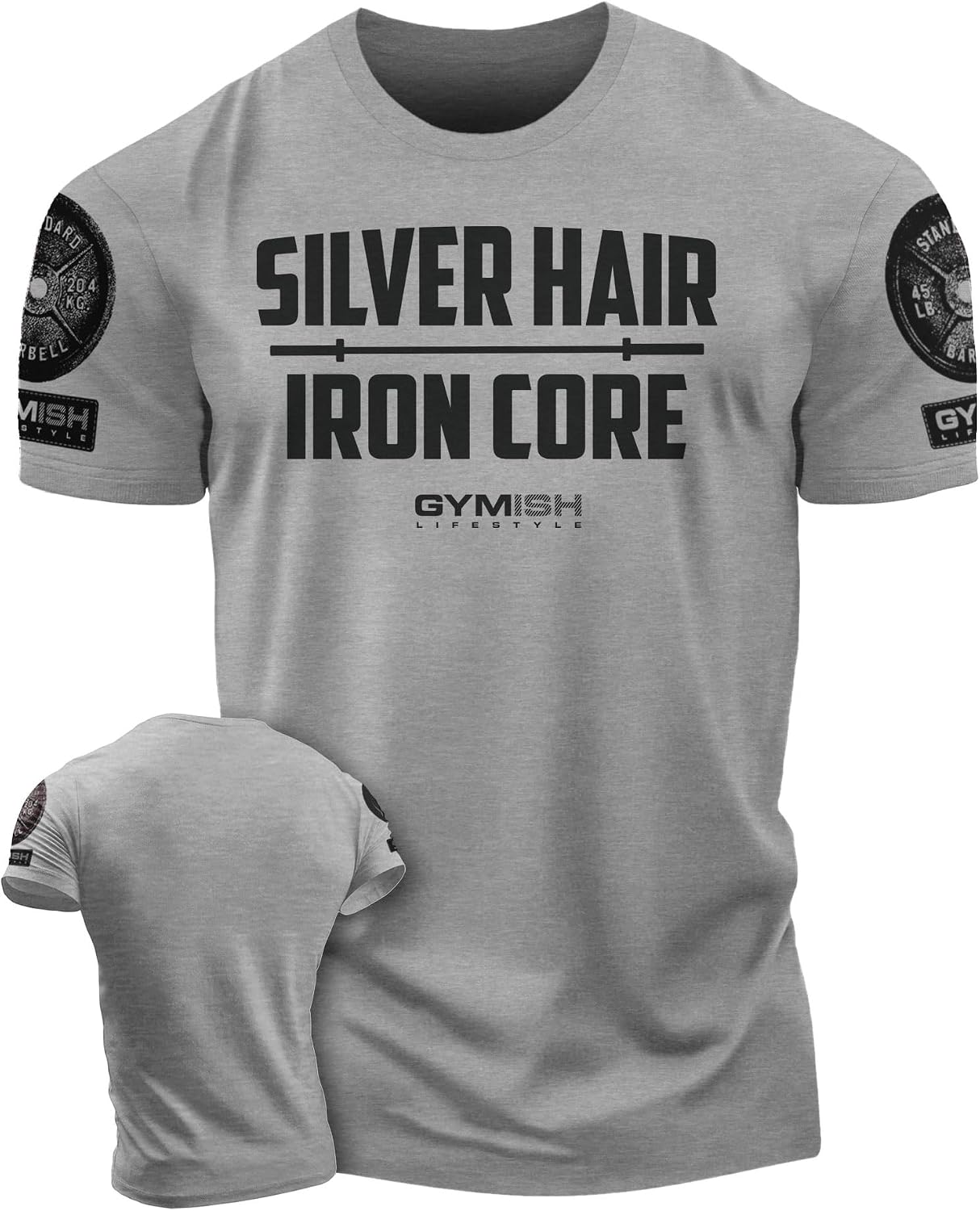 Silver Hair Iron Core Workout Shirts for Men