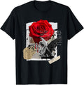 Streetwear Graphic Dark Floral Urban Aesthetic, Mens Fashion T-Shirt