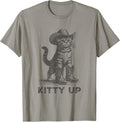 Kitty Up Vintage Country Music Lover Funny Cowboy Cat T-Shirt