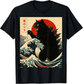 Catzilla Cat Japanese Art Funny Gifts for Men Women Boy Kids T-Shirt