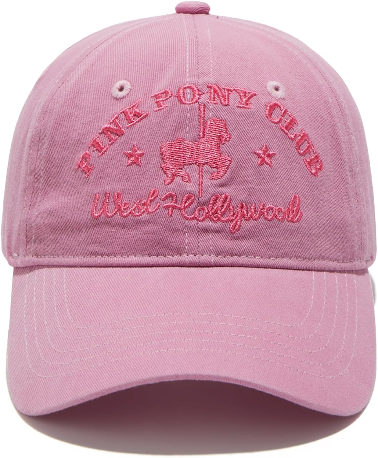 Pink Pony Club Embroidered Trucker Hat Women Baseball Cap Adjustable Cotton dad hat.