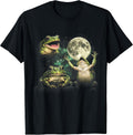 Vintage 90s Three Frogs Howling at The Moon 3 Frog Moon T-Shirt