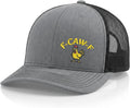 F-CAW-F Embroidered Premium Quality Adjustable Snapback Hat, F Caw F Hat Rooster Breathable Casual Trucker Hat for Men Women