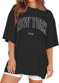 Oversized Tshirts for Women Summer Short Sleeve Round Neck Graphic Tee Shirt