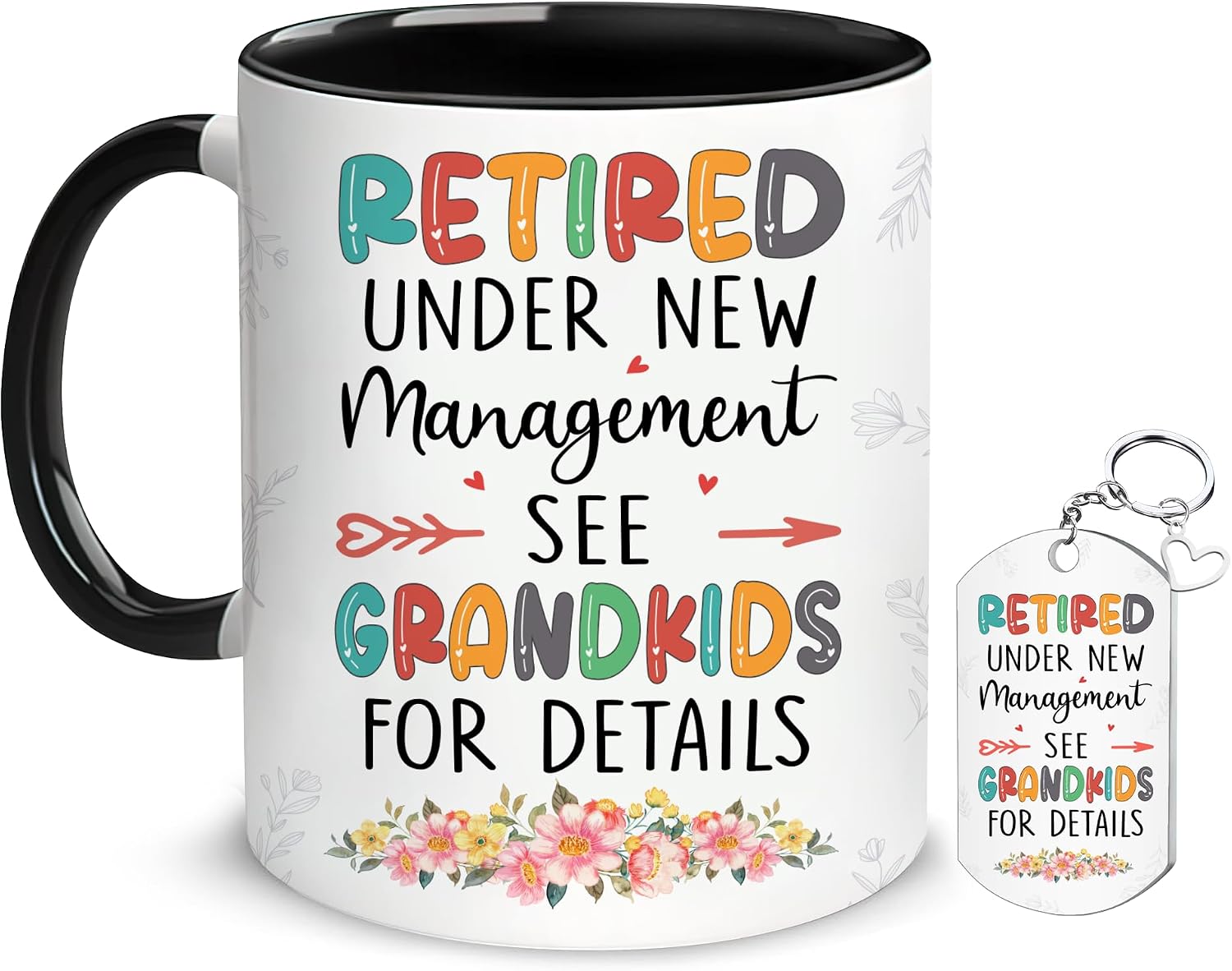 Hyturtle Funny Retirement Mug Gift For Grandma, Retired Under New Management See Grandkids For Details Coffee Mug 11oz, Retirement Gifts, Retired Gifts Mom Nana Women Grandma On Birthday Christmas
