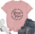Funny Boy Mom Shirt for Women Cute Mama Shirts Mothers Day Tshirt Aesthetic Letter Graphic Print Tees Casual Tops