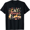 Cat Owner Nana Mother's Day Floral Cat Collection Lover T-Shirt
