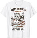 Kitty Biscuits Bakery Funny Cat Mom Cat Lover Baking T-Shirt