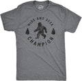 Hide and Seek Champion Funny Bigfoot Graphic Sarcastic Tee