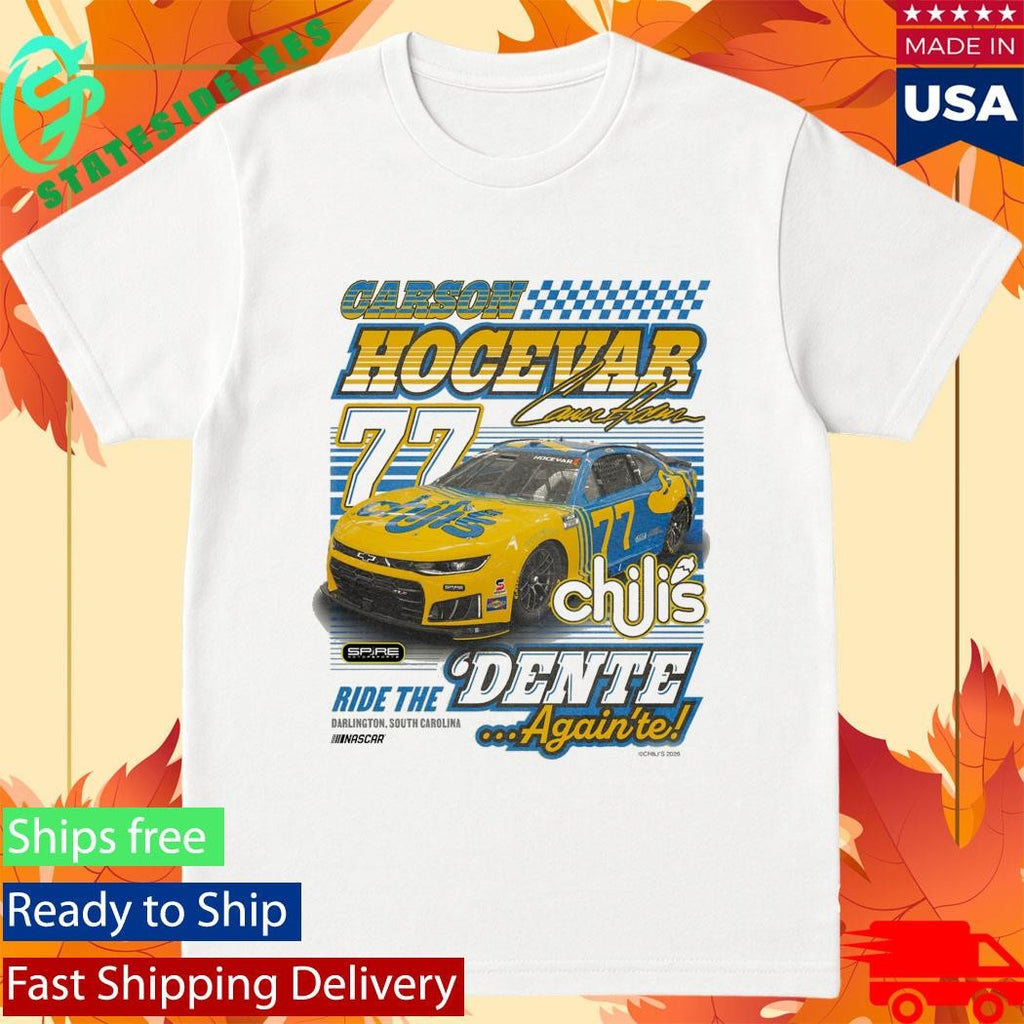 77 Carson Hocevar Chilis Throwback T-Shirt