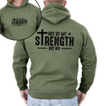 Not My Strength But His, Christian, Jesus, Religious Hoodie