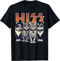 Hiss Funny Cats Kittens Rock Rockin Birthday Gifts Idea T-Shirt