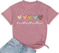 Nana T Shirt Women Funny Letter Print Love Heart Graphic Grandma Gift Tops Tees Casual Short Sleeve Shirts Top