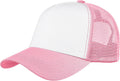 5-Panel Mesh Baseball Cap, Trucker Hat, Structured Plain Design, Cotton, Adjustable Size