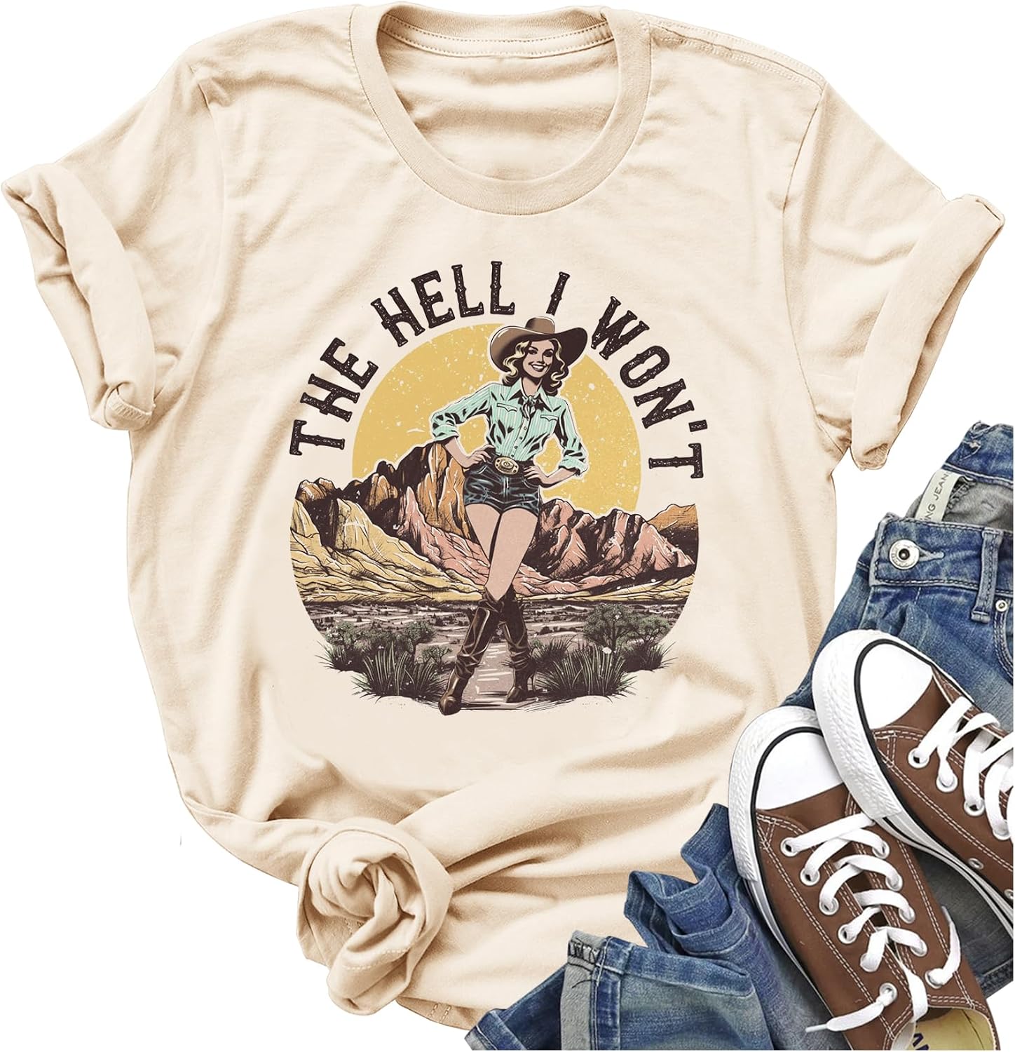 Funny Western Shirts for Women Cowboy Take Me Away Vintage Graphic Country T Shirt Teen Girls Summer Retro Tees Tops