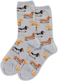 Women's Fun Dog Lovers Crew Socks - 1 Pair Pack - Cool & Cute Wordplay Novelty Fashion Gifts