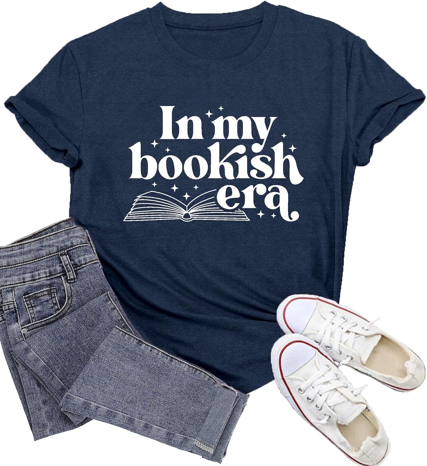 Teacher Shirts for Women Reading T-Shirt in My Bookish Era Tee Tops
