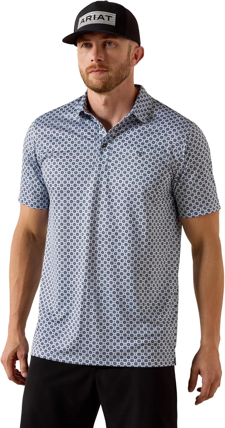 Men's All Over Print Fitted Polo