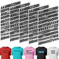 5 Sheets 830 Pieces Iron on Letters and Numbers for Clothing, 1 Inch Iron on Vinyl Letters with A-Z Heat Transfer Letters 0-9 Iron on Numbers PU Alphabet Stickers for T-Shirt Printing DIY Craft, Black