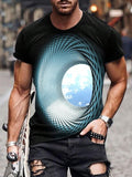 Men's Summer Street Fashion 3D All-Over Print Short Sleeve Crew Neck T-Shirt