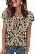 Womens Tops Short Sleeve V Neck Shirts Summer Dressy Casual Business Clothes Work Blouses Fashion Clothing Outfits