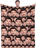 Custom Face Blanket with Photos, Personalized Mothers Day Birthday Gifts for Mom, Customized Funny Photo Blankets Couples Gifts for Boyfriend Girlfriend Lovers