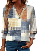 Women's 2026 Fashion Tops 3/4 Length Sleeve Business Casual Blouses Summer Tees Shirts S-4X