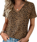 Womens Tops Summer Casual Short Sleeve Tshirts Business Basic Spring V-Neck Shirts Outfits S-3XL