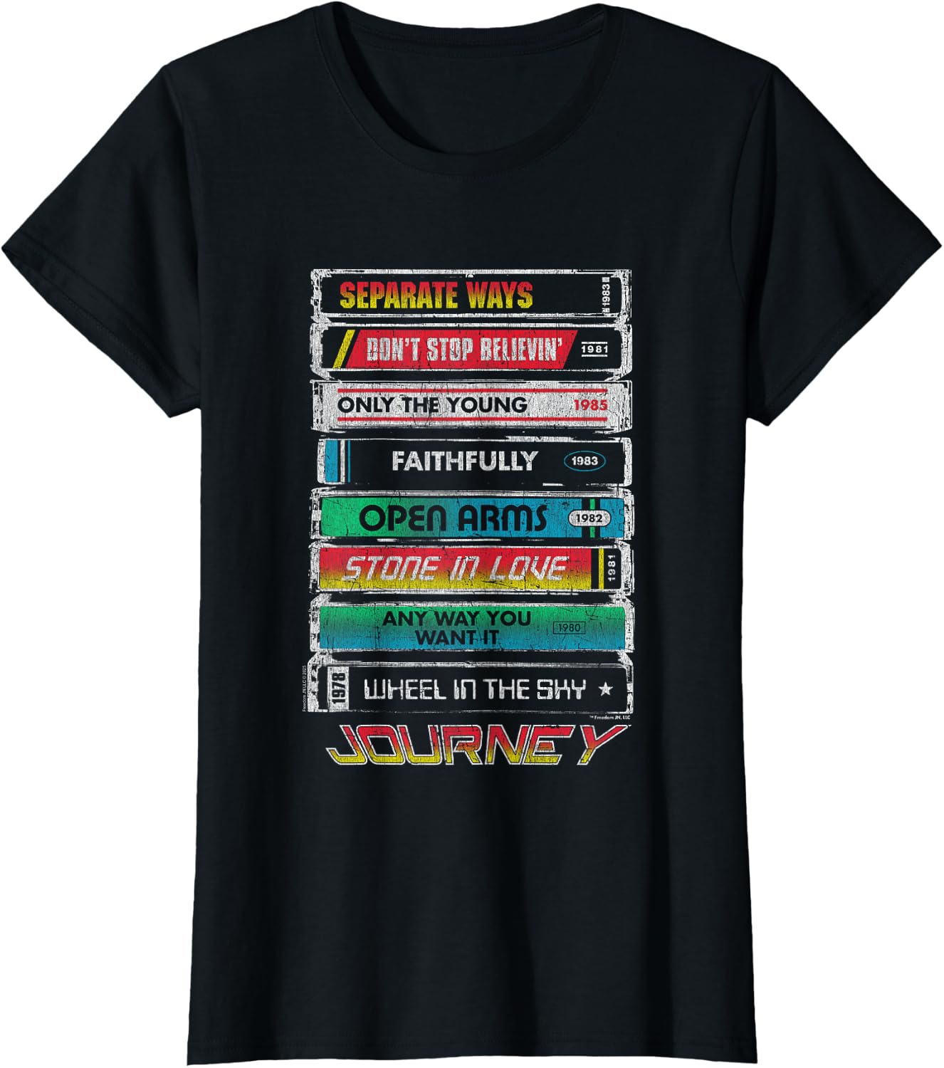 Iconic Tape Deck Hits Retro Vintage Chest Poster T-Shirt