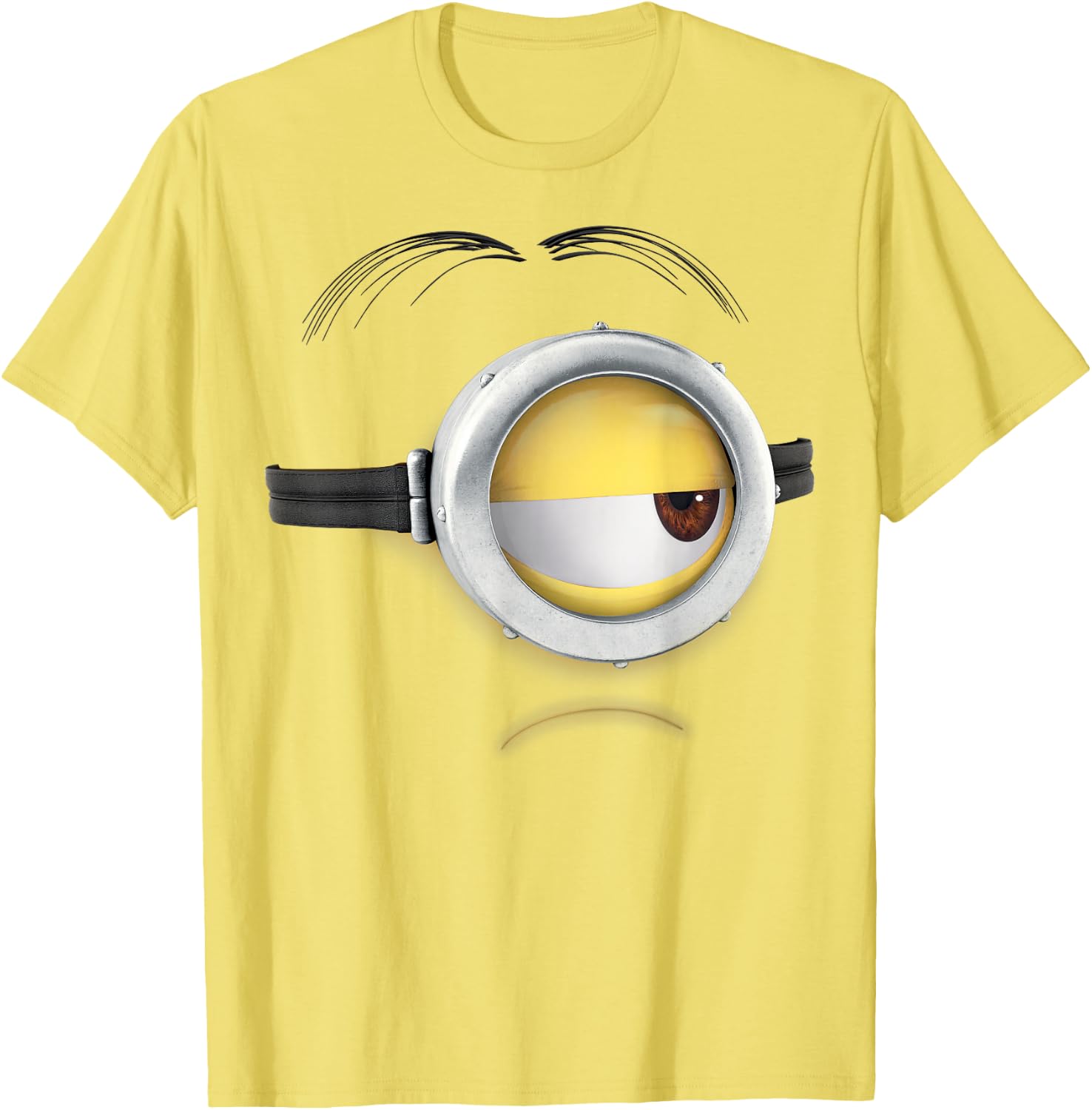 Minions Stuart Frown Face Graphic T-Shirt T-Shirt