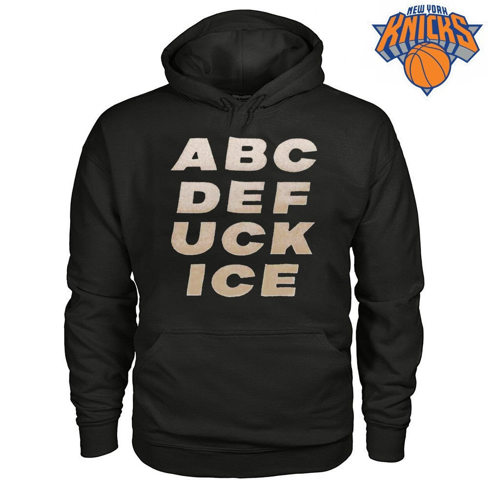 ABCDEFUCKICE Vintage Alphabet Letter Stack Graphic Shirt