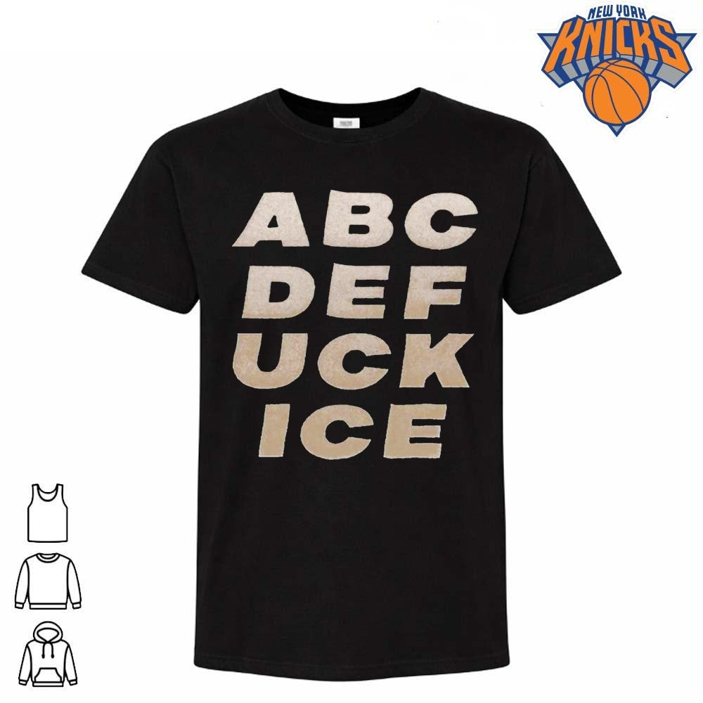ABCDEFUCKICE Vintage Alphabet Letter Stack Graphic Shirt