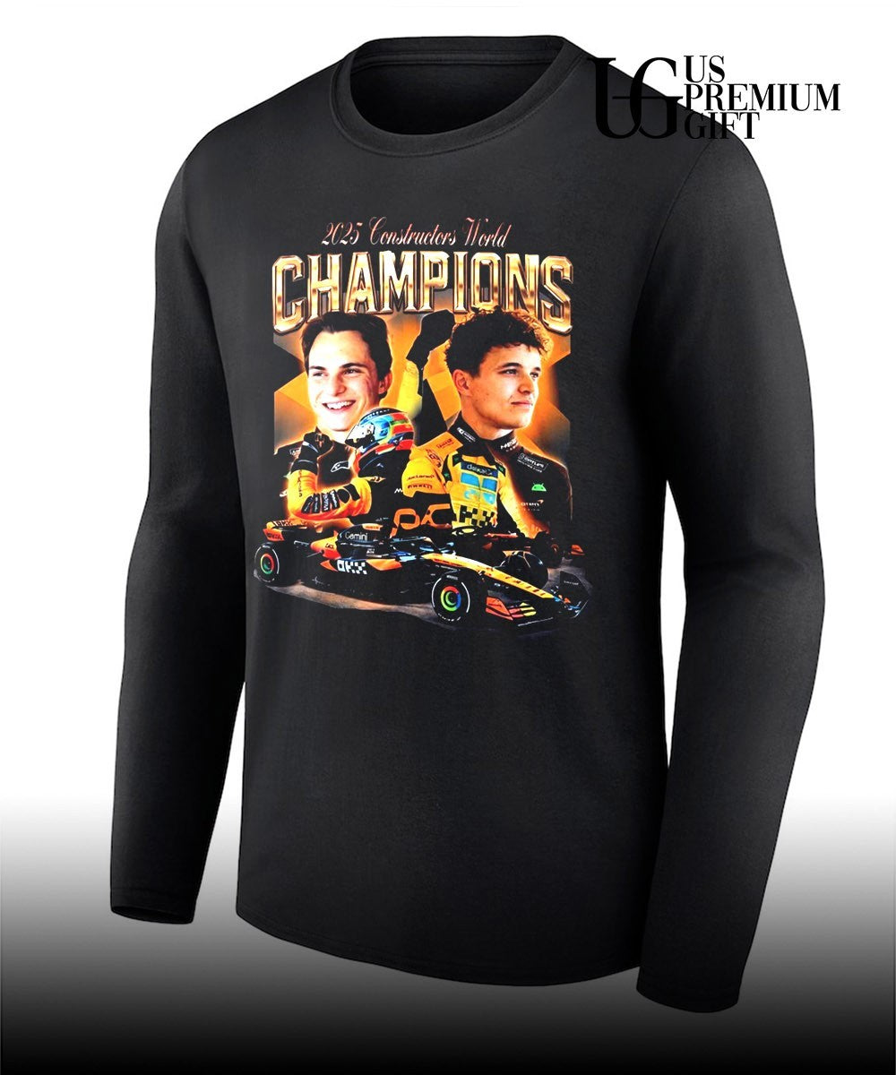 Adele wearing Lando and Oscar Formula 1 Merch 2025 Constructors World Champions shirt