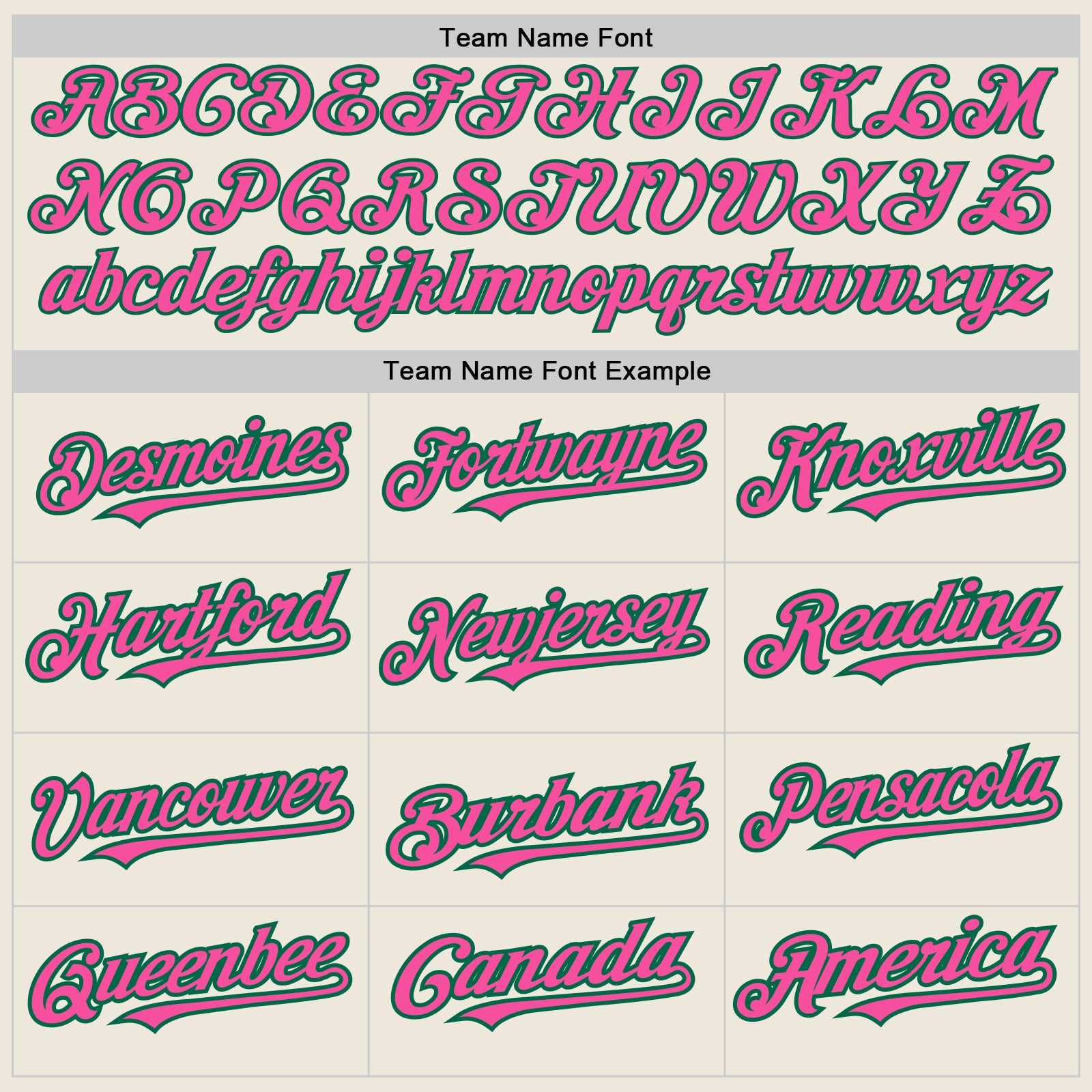 Custom Cream Pink-Kelly Green 3 Colors Arm Shapes Authentic Baseball Jersey