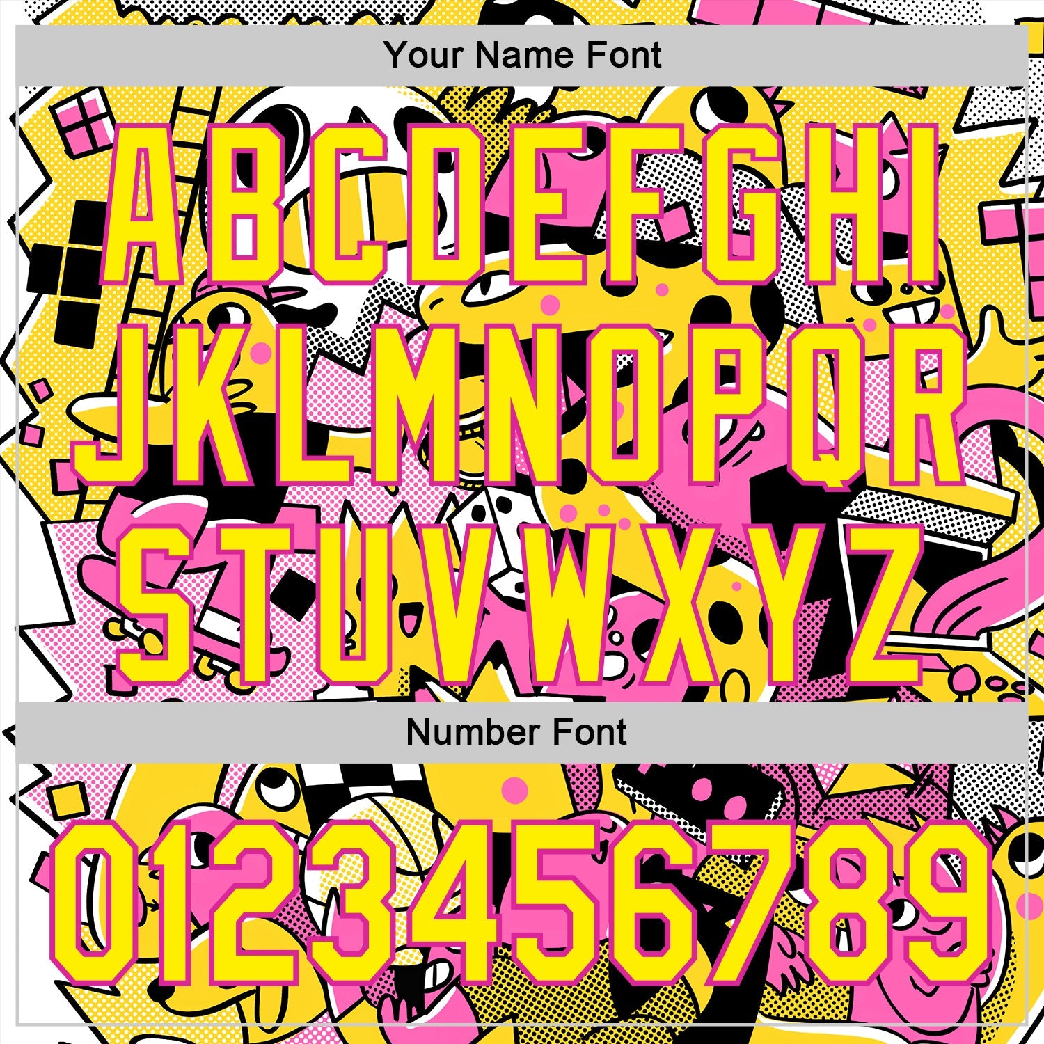 Custom Black Light Yellow-Deep Pink 3D Geo Law Play Time Authentic Baseball Jersey