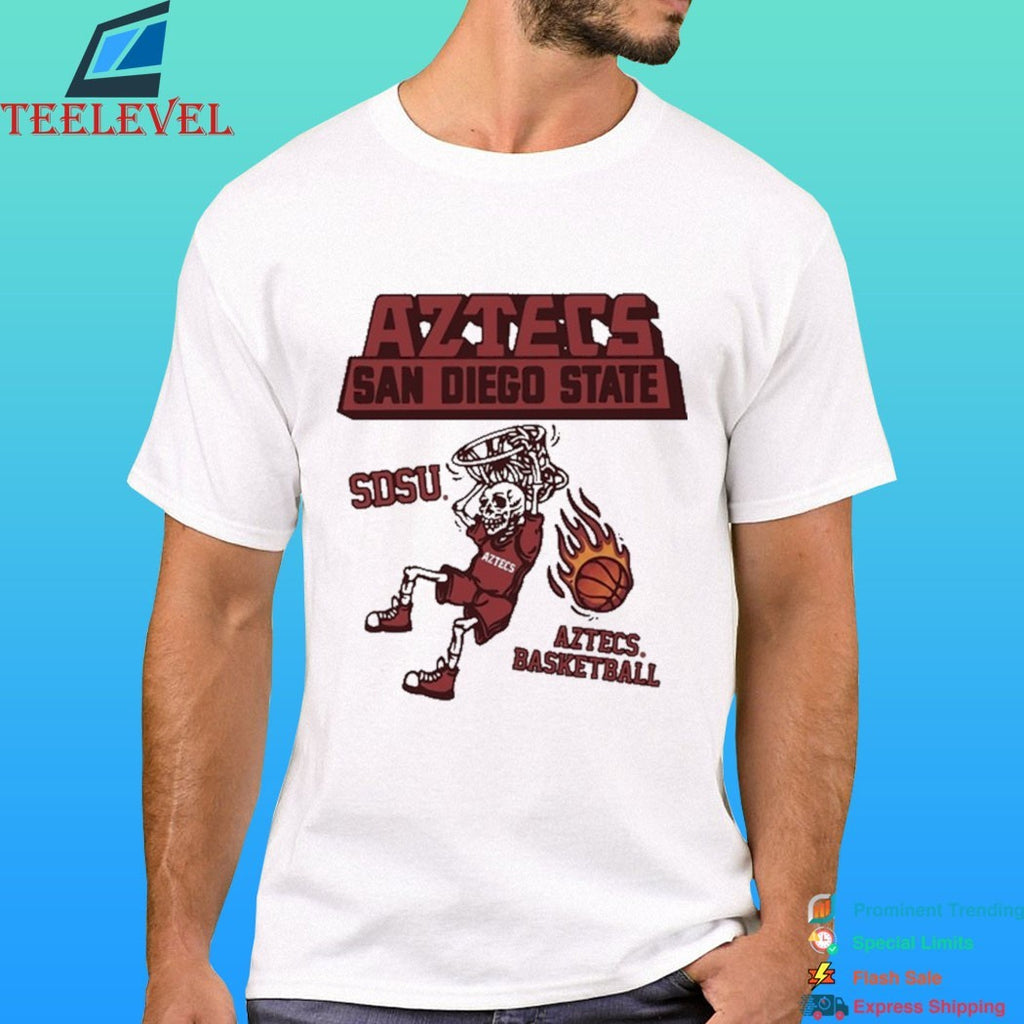 Aztecs San Diego State Skeleton Sdsu Aztecs Basketball Shirt